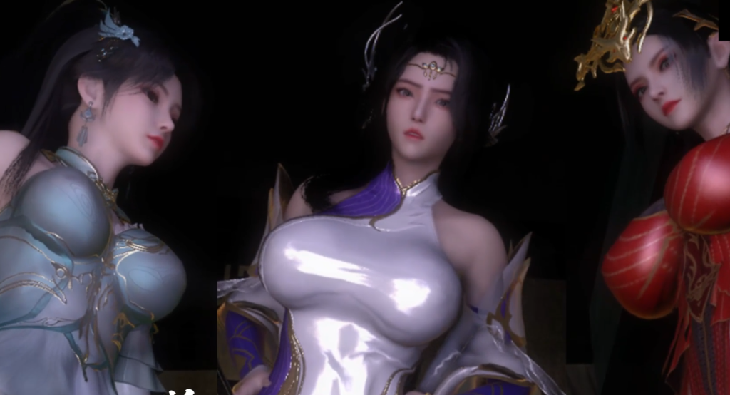 萧炎三千雷幻身与他的三位玄衣- 彩鳞-薰儿